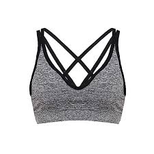 Firero Women Sports Bras Vest Have A Chest Pad Wearing Black