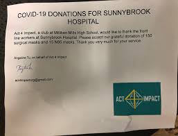 You are a very kind person and we hope that god be kind upon you. Covid 19 Supples Thank You To Our Ppe Donors Sunnybrook Hospital