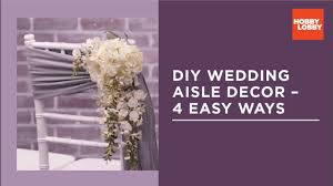 The floral designers placed cream and yellow wildflowers in antique crocks along the aisle, perched on top of pieces of tree stump that the staff cut themselves. Diy Aisle Decor For Wedding 4 Easy Ways Hobby Lobby Youtube