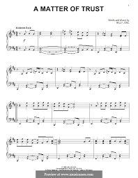 Because it's always been a matter of trust. A Matter Of Trust Von B Joel Noten Auf Musicaneo