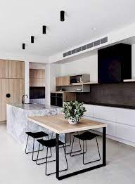 These days, the trend in kitchens seems to be towards brightness and whiteness: Top Kitchen Inspiration From Kitchen Trend 2018 11 Elonahome Com Interior Design Kitchen Modern Kitchen Design Contemporary Style Kitchen