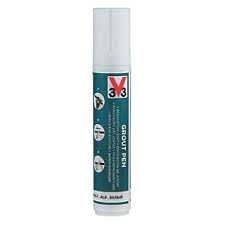 Skip scrubbing tiles and use grout pen to paint and recolor your grout for a bright clean appearance use anywhere: V33 Wall Floor Grout Pen White 15ml Wall Floor Tile Adhesive Grout Screwfix Com