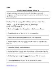 Context Clues Worksheet 1 Ela Literacy L 7 4a Language Worksheet Lots Of 7th Grade Work Vocabulary Worksheets Language Worksheets Paragraph Writing Worksheets