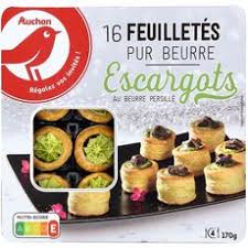 Auchan Auchan Mini Feuilletes Pur Beurre Escargots Au Beurre Persille X16 170g 16 Pieces 170g Pas Cher A Prix Auchan
