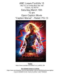 Acdl On Twitter From Our Friends At The Tucson Deaf News Open Caption Screening Of Captain Marvel In Tucson Tomorrow Captain marvel's comic and cosmic origins. twitter