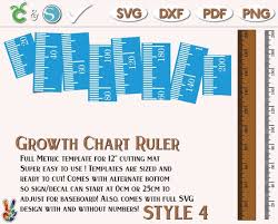 Growth Chart Ruler Stencil File Metric Imperial Svg Dxf Pdf Diy Growth Chart Ruler Sign Growth Chart Ruler Wall Decal Svg