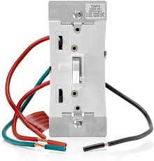 How to wire 3 way dimmer. Leviton Tsm10 1lw Toggle Slide Universal Dimmer 400 Watt Dimmable Led And Cfl 1000 Watt Incandescent Halogen And Magnetic Low Voltage For Single Pole Or 3 Way With Locator Light White Amazon Com