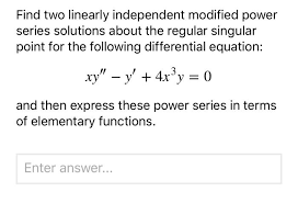 Get differential equations workbook for dummies® now with o'reilly online learning. Answered Find Two Linearly Independent Modified Bartleby