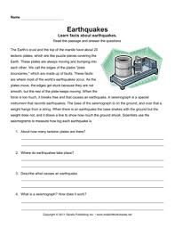 Earthquake Comprehension Reading Comprehension Lessons Comprehension Comprehension Worksheets