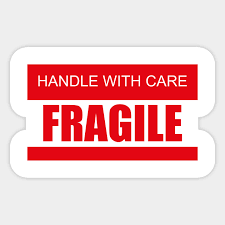 The words fragile, handle with care, do not drop, glass, and fragile, liquid are all written in white letters on red backgrounds in these free, printable avery 5395 labels. Handle With Care Fragile Handle With Care Sticker Teepublic