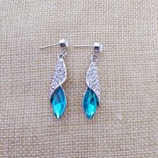 2019 Desert Light Silver Sea Blue Earrings Stud Earrings Ladies Birthday Gift 925 Sterling Silver Wedding Jewelry S0176 Stud Earrings Aliexpress
