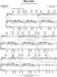Blue Hair From The Black Suits Sheet Music In E Major Transposable Download Print Sku Mn0179298
