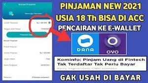 Pinjaman online bunga rendah banyak ditawarkan perusahaan fintech. Pinjaman Online Langsung Cair 2021 Pencairan Ke E Wallet Ovo Dana Bisa Di Galbay Youtube