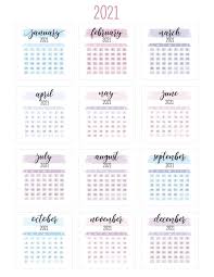 You can choose from dozens of different printable yearly 2021 calendar templates and print with just a single click. Printable 2021 Year Calendar World Of Printables