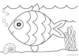 If your kids are still age 3 years old, it is better to interest them by coloring simple and single fish then you can improve the level for the upper 3 years old. Fish Coloring Pages Animal Printable Sheets Fish In The Ocean 2021 2091 Coloring4free Coloring4free Com