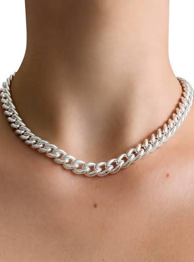 Chunky Curb Chain Neklace | 925 silver | Mila Silver