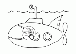 Free printable submarine coloring pages. Underwater Transportation Submarine Coloring Page For Kids Coloring Pages Printables Free Disney Coloring Pages Coloring Pages To Print Ninjago Coloring Pages