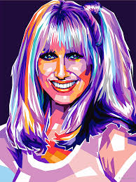 Suzanne Somers pop art Beach Towel
