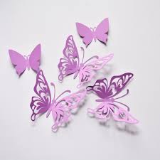 Purple Butterfly Wall Decor Birthday Paper Butterflies 3d Etsy In 2021 Butterfly Party Decorations Butterfly Decorations Paper Butterflies