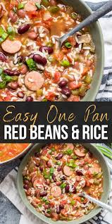 One Pan Red Beans And Rice Easy Rice Recipes Red Beans And Rice Recipe Easy Easy One Pot Meals