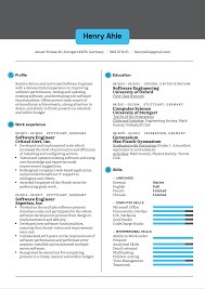 These programs include everything from backend services, to departmental interfaces, to current operational systems. Software Engineer Resume Example Kickresume