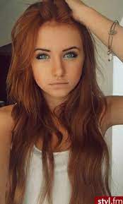Do It Loreal Light Reb Brown W Dark Brown Eyes Brows Black Eyeliner And Blue Underneath Kleur Haar Mooi Haar Mooie Roodharige