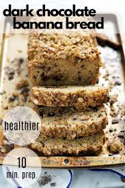 Dark Chocolate Healthy Banana Bread In 2020 Banana Oat Bread Bread Recipes Sweet Banana Healthy