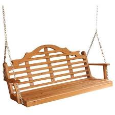 Outdoor daybed swings unfinished wood. Marlboro Red Cedar Furniture Porch Swing By A L Furniture