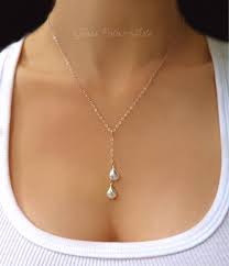 Sterling Silver Teardrop Necklace Teardrop Y Lariat Mother Etsy In 2021 Simple Necklace Silver Necklace Lariat Necklace