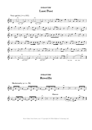 Free easy trumpet sheet music scores. Last Post And Reveille Infantry Sheet Music For Trumpet 8notes Com