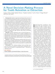 Pdf A Novel Decision Making Process For Tooth Retention Or