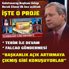 Efsane başkanlardan faruk süren'in damadı, eski yönetici burak elmas'a aday olması yönünde üyelerinin aday olmasını istediği elmas, 2000'de uefa kupası'nı kazanan yönetimde de görev almıştı. Burak Elmas Tan Mustafa Cengiz Yonetimine Fatih Terim Cagrisi