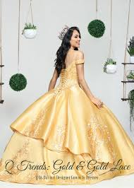 All quinceanera dresses can be customized in any color & size. Quinceanera Dress Color Trends Gold Gold Lace Q By Davinci Blog