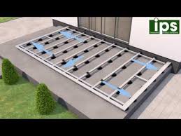 Ips Aluminium Unterkonstruktion Fur Terrassen Platten Oder Dielen Youtube Terrasse Unterkonstruktion Unterkonstruktion Terrassen Platten
