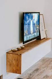 Diy floating shelf entertainment center. Diy Floating Sideboard Tutorial Petite Modern Life