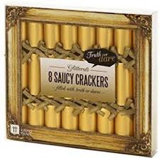 With various designs to choose from these large crackers will impress your guests. Talking Tables Glitterati Mini Saucy Saucer Crackers For A Bachelorette Party Or Dinner Party Gold 8 Pack Glitterati Mini Saucy Saucer Crackers For A Bachelorette Party Or Dinner Party Gold 8