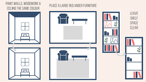 It's a great way to create a more spacious feel with just two colours. 7 Tricks To Make Your Home Appear Bigger Dove Cottage