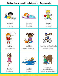 Spanish For Kids Sports Activities And Hobbies In Spanish Bilingual Kidspot Learning Spanish For Kids Spanish Lessons For Kids Spanish Kids