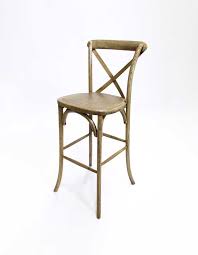 Based on the furniture and space in your office or home, pick a bar stool that's the right size for your room. Xo2 Crossback Bar Stool Party Line Rentals