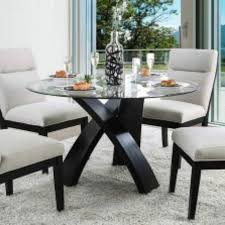 Maplesville 5 Piece Dining Set Glass Round Dining Table Round Dining Table Furniture Glass Dining Table Set