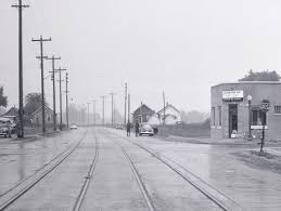 Circa 1952 College Ave At Campbell Looking East Windsor Ontario Street View Ontario