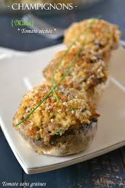 Champignons Farcis Au Millet Et A La Tomate Sechee Champignons Farcis Plats Vegetaliens Recette Champignons Farcis