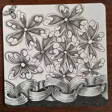 Mooka Flowers Zentangle Patterns Zen Doodle Art Tangle Art