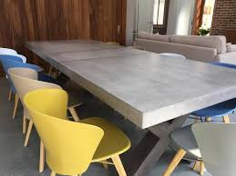 Beton X Leg Polished Concrete Extending Dining Table In 2020 Dining Table In Kitchen Dining Table Extendable Dining Table