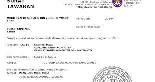 Tak sangka kali ini ramai yang dapat tawaran diploma sains sepenuh masa under uitm ni. Diploma Sains Komputer Uitm Di Mana Dino Syukl