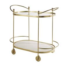 Desserte En Metal Dore Verre Et Marbre Blanc Bonnie Maisons Du Monde En 2020 Marbre Blanc Marbre Maison Du Monde
