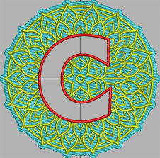 See more ideas about embroidery letters, embroidery, embroidery patterns. Embroidery Design Mandala Terrycloth Monogram Letter C 5 02in W X 4 95in H