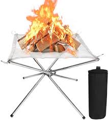 It will be typical for the first time but do not worry. Buy Portable Fire Pit Luckits Portable Outdoor Camping Fire Pit Fire Pit Outdoor Camping Fire Pit Foldable Steel Mesh Fire Pits Fireplace For Camping Outdoor Patio Backyard And Garden Online In Turkey