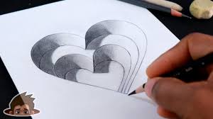 How To Draw 3d Steps Hole Heart Drawing Videos For Kids Art And Craft Tv Youtube Heart Drawing Easy 3d Drawing 3d Art Drawing