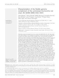 In the website it is not clear. Pdf Characterization Of The Flexible Genome Complement Of The Commensal Escherichia Coli Strain A0 34 86 O83 K24 H31